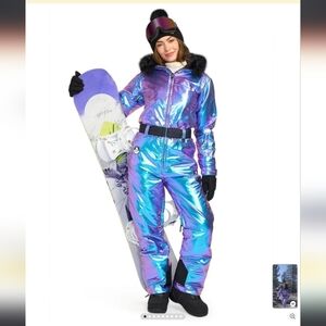 NWT! Tipsy Elves, Women's Iridescent  Iris Snowsuit, MSRP$300